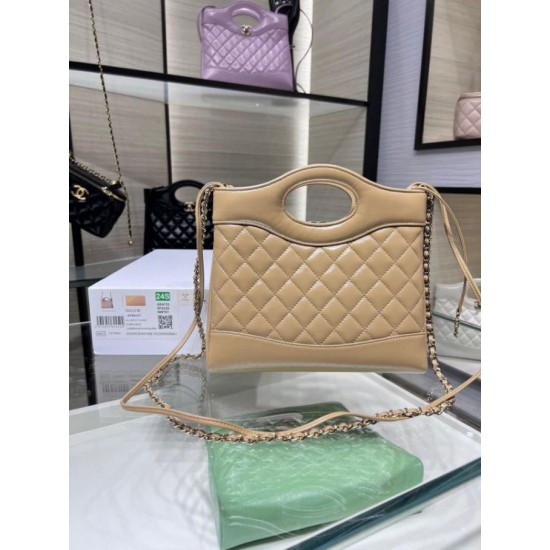 Borsa Shiny Lambskin 31 Mini Shopping AS4133 beige Replica Replica Perfette Borsa Shiny Lambskin 31 Mini Shopping AS4133 beige imitazioni