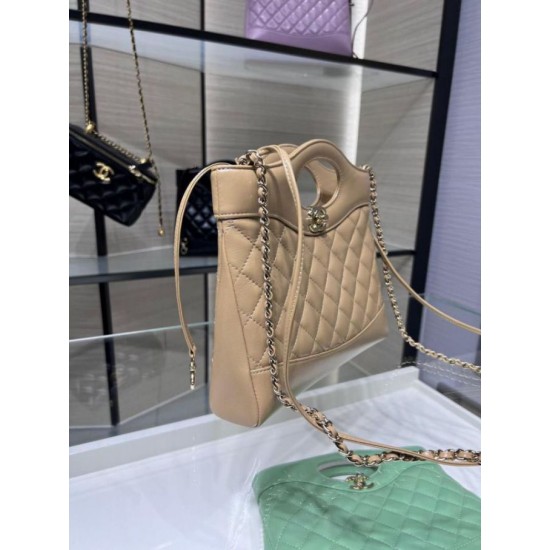Borsa Shiny Lambskin 31 Mini Shopping AS4133 beige Replica Replica Perfette Borsa Shiny Lambskin 31 Mini Shopping AS4133 beige imitazioni