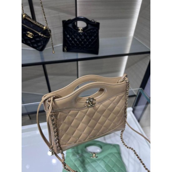 Borsa Shiny Lambskin 31 Mini Shopping AS4133 beige Replica Replica Perfette Borsa Shiny Lambskin 31 Mini Shopping AS4133 beige imitazioni