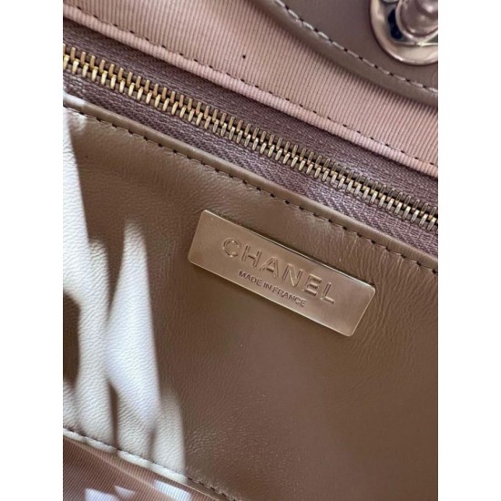 Borsa Shiny Lambskin 31 Mini Shopping AS4133 beige Replica Replica Perfette Borsa Shiny Lambskin 31 Mini Shopping AS4133 beige imitazioni