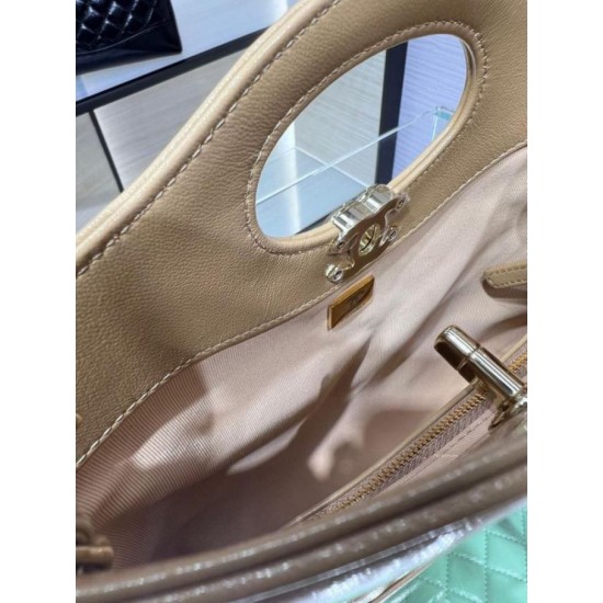 Borsa Shiny Lambskin 31 Mini Shopping AS4133 beige Replica Replica Perfette Borsa Shiny Lambskin 31 Mini Shopping AS4133 beige imitazioni
