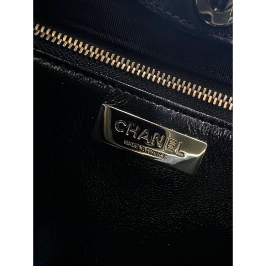 Borsa Shiny Lambskin 31 Mini Shopping AS4133 nera Replica Replica Perfette Borsa Shiny Lambskin 31 Mini Shopping AS4133 nera imitazioni