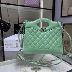 Dettagli perfetti Shiny Lambskin 31 Mini Shopping Bag AS4133 Verde Replica Replica Perfette Dettagli perfetti Shiny Lambskin 31 Mini Shopping Bag AS4133 Verde imitazioni