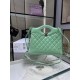 Dettagli perfetti Shiny Lambskin 31 Mini Shopping Bag AS4133 Verde Replica Replica Perfette Dettagli perfetti Shiny Lambskin 31 Mini Shopping Bag AS4133 Verde imitazioni