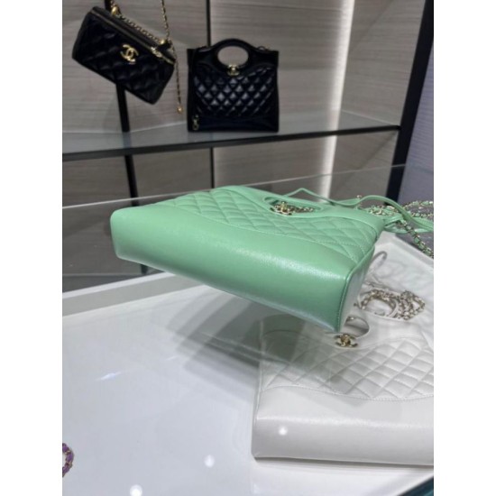 Dettagli perfetti Shiny Lambskin 31 Mini Shopping Bag AS4133 Verde Replica Replica Perfette Dettagli perfetti Shiny Lambskin 31 Mini Shopping Bag AS4133 Verde imitazioni