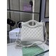 Borsa Shiny Lambskin 31 Mini Shopping Bag AS4133 Bianco Replica Replica Perfette Borsa Shiny Lambskin 31 Mini Shopping Bag AS4133 Bianco imitazioni