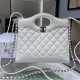 Borsa Shiny Lambskin 31 Mini Shopping Bag AS4133 Bianco Replica Replica Perfette Borsa Shiny Lambskin 31 Mini Shopping Bag AS4133 Bianco imitazioni