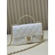 Borsa piccola con patta con manico superiore bianca AS4023 Replica Replica Perfette Borsa piccola con patta con manico superiore bianca AS4023 imitazioni