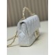 Borsa piccola con patta con manico superiore bianca AS4023 Replica Replica Perfette Borsa piccola con patta con manico superiore bianca AS4023 imitazioni