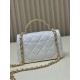 Borsa piccola con patta con manico superiore bianca AS4023 Replica Replica Perfette Borsa piccola con patta con manico superiore bianca AS4023 imitazioni