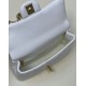 Borsa piccola con patta con manico superiore bianca AS4023 Replica Replica Perfette Borsa piccola con patta con manico superiore bianca AS4023 imitazioni