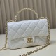 Borsa piccola con patta con manico superiore bianca AS4023 Replica Replica Perfette Borsa piccola con patta con manico superiore bianca AS4023 imitazioni