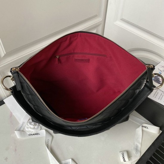 Dettagli perfetti Borsa Replica hobo in pelle di vitello media nera AS4339 qualità specchio Replica Perfette Dettagli perfetti Borsa 1:1 hobo in pelle di vitello media nera AS4339 imitazioni