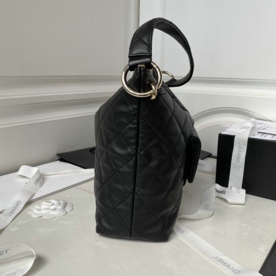 Replica Perfette Borsa hobo in pelle di vitello piccola nera AS4347 imitazioni