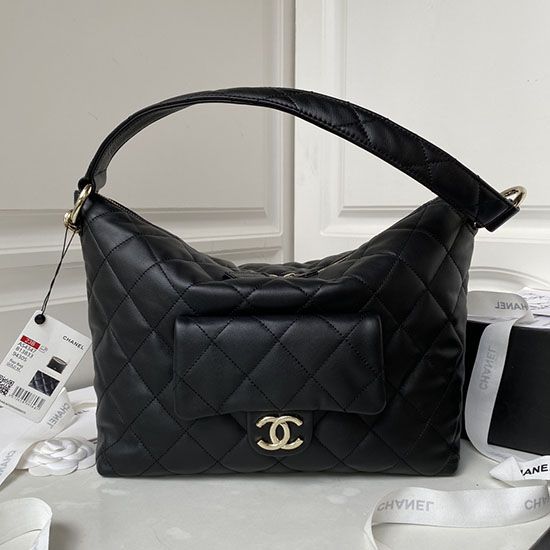 Replica Perfette Borsa hobo in pelle di vitello piccola nera AS4347 imitazioni