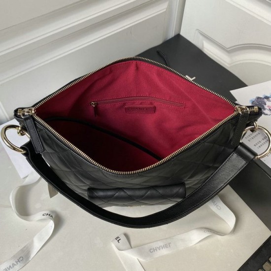 Replica Perfette Borsa hobo in pelle di vitello piccola nera AS4347 imitazioni