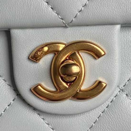 Replica Perfette Borsa piccola con patta in pelle di agnello AS5167 Azzurro imitazioni