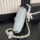 Replica Perfette Borsa piccola con patta in pelle di agnello AS5167 Azzurro imitazioni