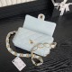 Replica Perfette Borsa piccola con patta in pelle di agnello AS5167 Azzurro imitazioni