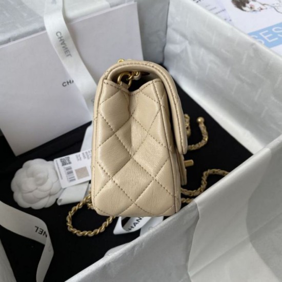 Replica Perfette Borsa AS1787 Mini con patta albicocca imitazioni