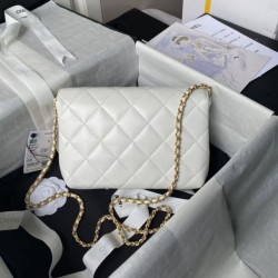 Borsa 24A con catena di lettere di perle AS5011 Bianca Replica Replica Perfette Borsa 24A con catena di lettere di perle AS5011 Bianca imitazioni