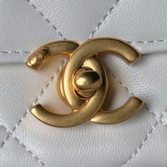 Borsa 24A con catena di lettere di perle AS5011 Bianca Replica Replica Perfette Borsa 24A con catena di lettere di perle AS5011 Bianca imitazioni