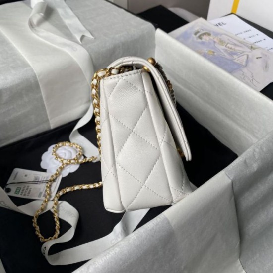 Borsa 24A con catena di lettere di perle AS5011 Bianca Replica Replica Perfette Borsa 24A con catena di lettere di perle AS5011 Bianca imitazioni