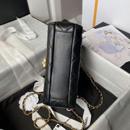 Replica Perfette Borse Firmate  24A con catena di lettere di perle AS5011 Nera imitazioni