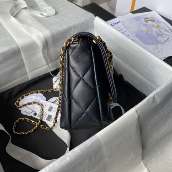Replica Perfette Borse Firmate  24A con catena di lettere di perle AS5011 Nera imitazioni