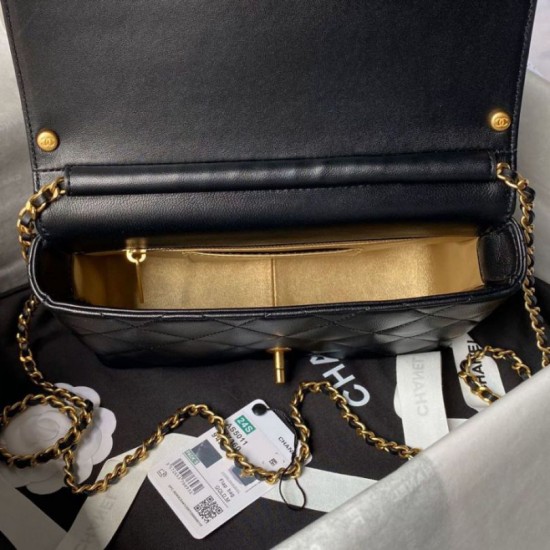 Replica Perfette Borse Firmate  24A con catena di lettere di perle AS5011 Nera imitazioni
