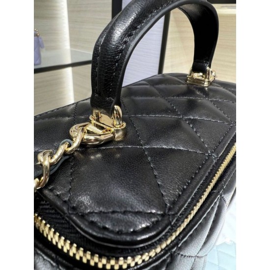 Replica Perfette Imitazioni borse griffate a catena 24K Vanity AP2199 Nera imitazioni
