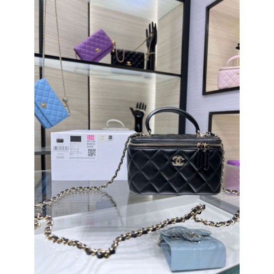 Replica Perfette Imitazioni borse griffate a catena 24K Vanity AP2199 Nera imitazioni