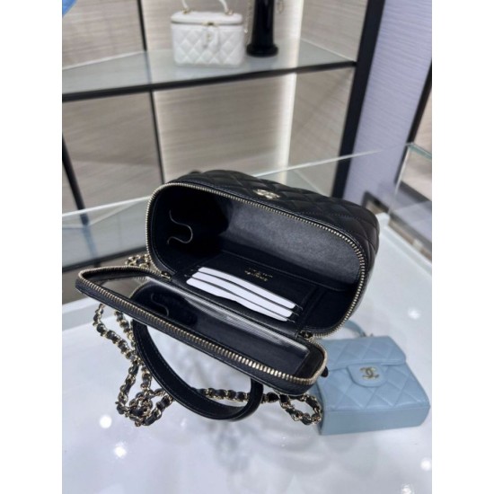 Replica Perfette Imitazioni borse griffate a catena 24K Vanity AP2199 Nera imitazioni