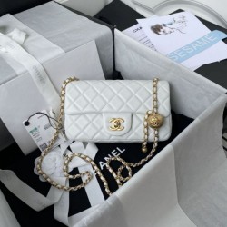 AS1787 Mini Flap Borsa Bianco