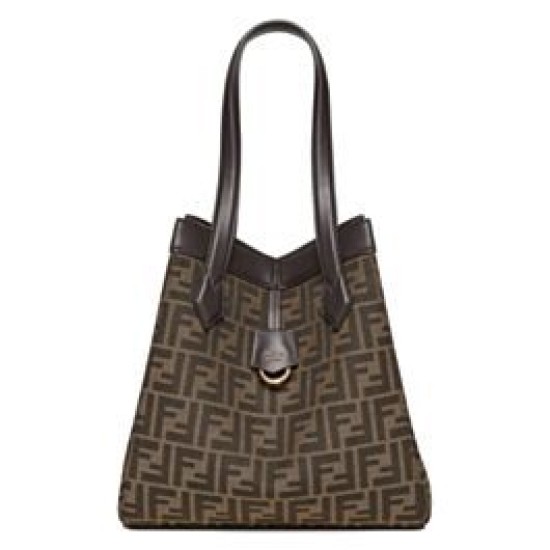 Borsa media Fendi Origami 8BH414 Caffè scuro Replica Replica Perfette Borsa media Fendi Origami 8BH414 Caffè scuro imitazioni