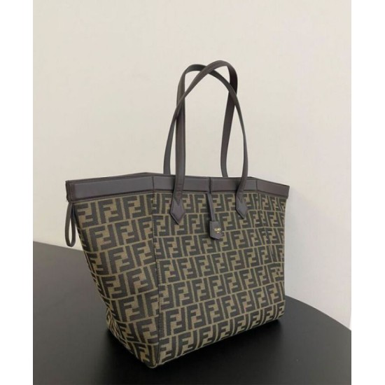 Borsa Fendi Origami Grande 8BH415 Caffè Scuro Replica Replica Perfette Borsa Fendi Origami Grande 8BH415 Caffè Scuro imitazioni