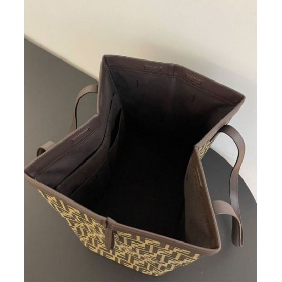 Borsa Fendi Origami Grande 8BH415 Caffè Scuro Replica Replica Perfette Borsa Fendi Origami Grande 8BH415 Caffè Scuro imitazioni