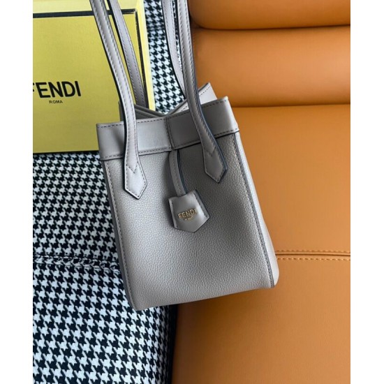 Borsa mini Fendi Origami 8BS083 Grigia Replica Replica Perfette Borsa mini Fendi Origami 8BS083 Grigia imitazioni