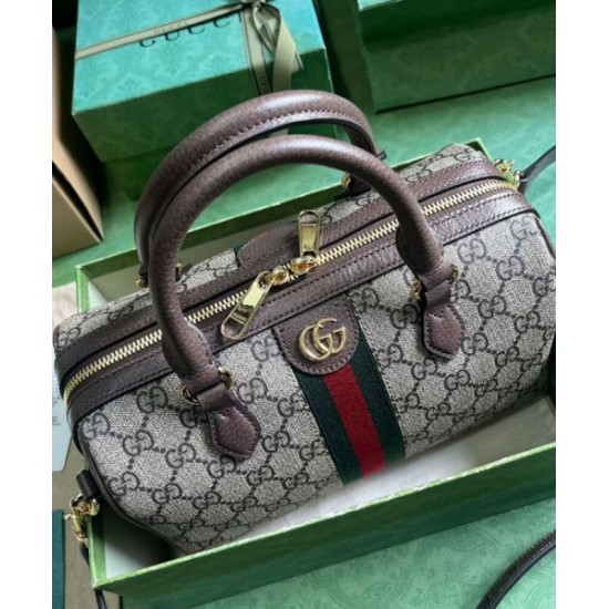 Borse Replica Gucci Ophidia Gg piccola con manico superiore 772061 Caffè scuro qualità specchio Replica Perfette Borse Gucci Ophidia Gg piccola con manico superiore 772061 Caffè scuro imitazioni