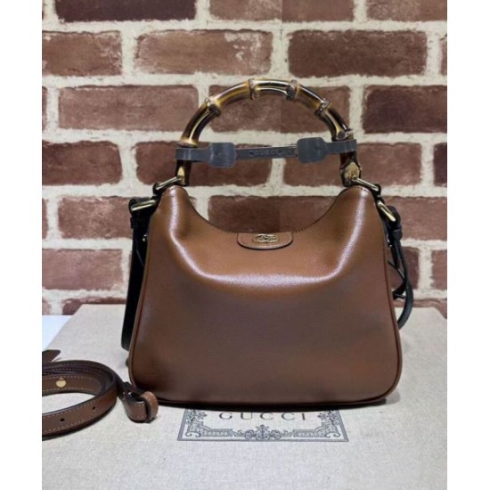 Borsa a tracolla piccola Gucci Diana in bambù Caffè Replica Replica Perfette Borsa a tracolla piccola Gucci Diana in bambù Caffè imitazioni