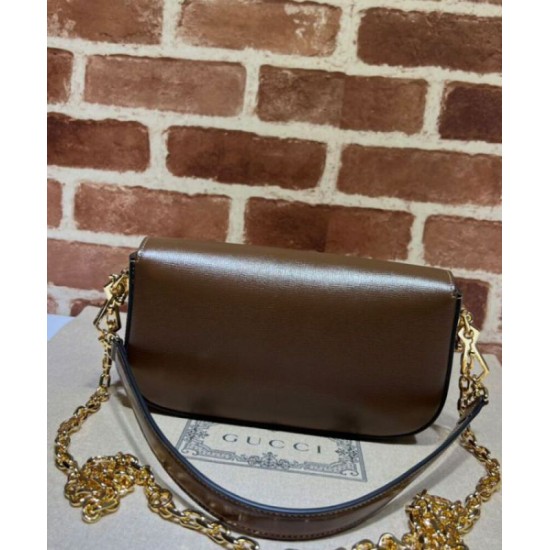 Bora Pari replica a tracolla piccola Gucci Horsebit 1955 735178 Caffè qualità specchio Replica Perfette Bora Pari a tracolla piccola Gucci Horsebit 1955 735178 Caffè imitazioni
