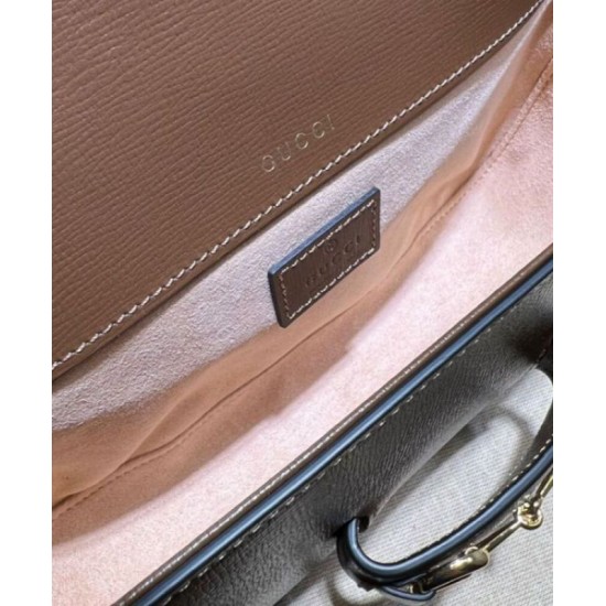 Bora Pari replica a tracolla piccola Gucci Horsebit 1955 735178 Caffè qualità specchio Replica Perfette Bora Pari a tracolla piccola Gucci Horsebit 1955 735178 Caffè imitazioni