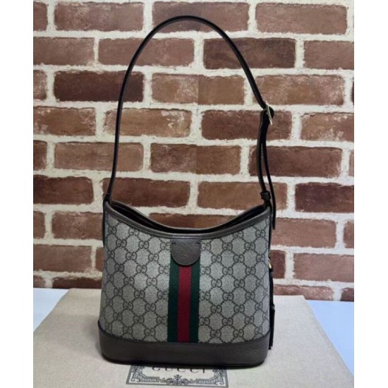 Borsa a tracolla piccola Gucci Ophidia Series GG Dark Coffee Replica Replica Perfette Borsa a tracolla piccola Gucci Ophidia Series GG Dark Coffee imitazioni