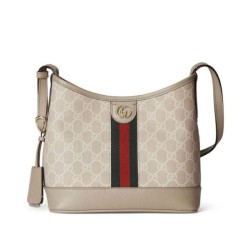 Borsa a tracolla piccola Gucci Ophidia Series GG Crema
