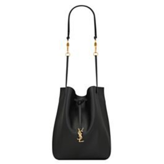 Replica Perfette YSL Saint Laurent Paris Vii Pochon In Pelle Di Agnello Nero imitazioni