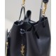 Replica Perfette YSL Saint Laurent Paris Vii Pochon In Pelle Di Agnello Nero imitazioni