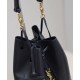 Replica Perfette YSL Saint Laurent Paris Vii Pochon In Pelle Di Agnello Nero imitazioni