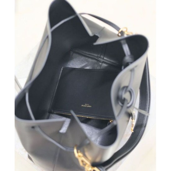 Replica Perfette YSL Saint Laurent Paris Vii Pochon In Pelle Di Agnello Nero imitazioni