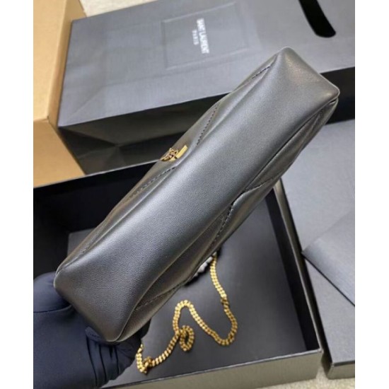 Replica Perfette Imitazione YSL Saint Laurent Sade Hobo In Pelle Di Agnello Nero imitazioni