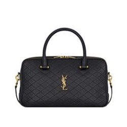 Replica Perfette Imitazione YSL Saint Laurent Lyia Duffle In Pelle Di Agnello Trapuntata Nero imitazioni